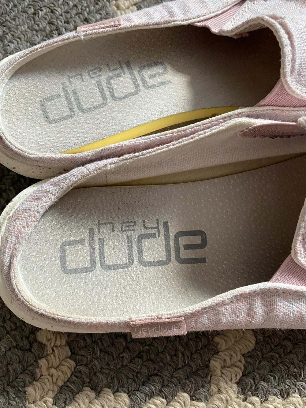 2️⃣ Pairs Hey Dude Women's Slip-On & Lace-Up Flats in Pink and Tan